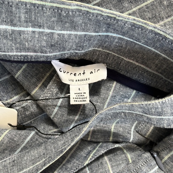 FREE PEOPLE CURRENT AIR  STRIPED OPEN BACK JUMPSUIT BLUE SIZE L NWT - Picture 12 of 12